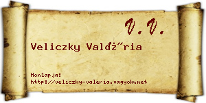 Veliczky Valéria névjegykártya